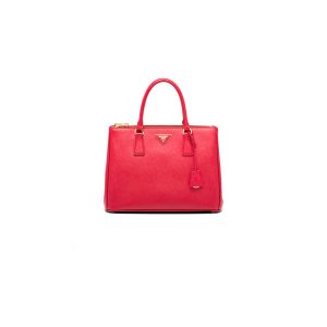 small leather Pra*a symbole bag with topstitching