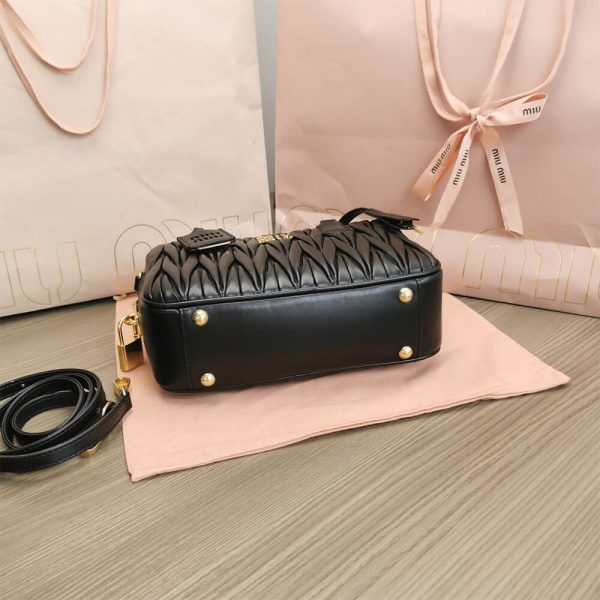 Matelasse nappa leather top-handle bag